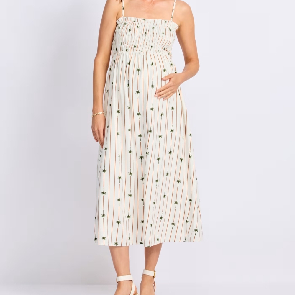NWT Gilli Amryn Maternity Square Neck Woven Maxi Dress